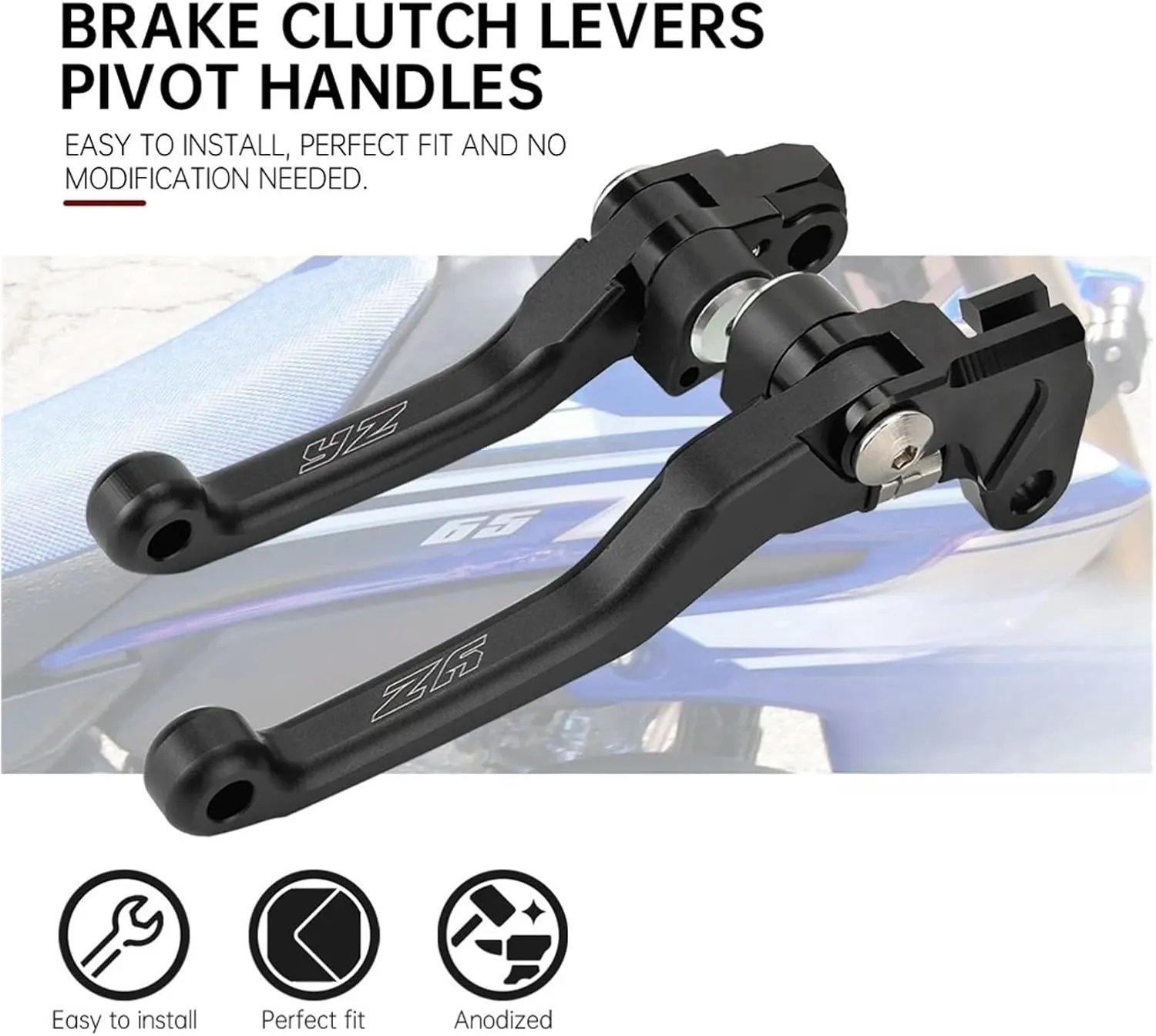 Pivot Brake Clutch Levers for Ya&maha YZ65 YZ80 YZ85 YZ125 YZ250 YZ 65 80 85 125 250 450 F X FX Motorcycle Dirt Pit Bike Handles
