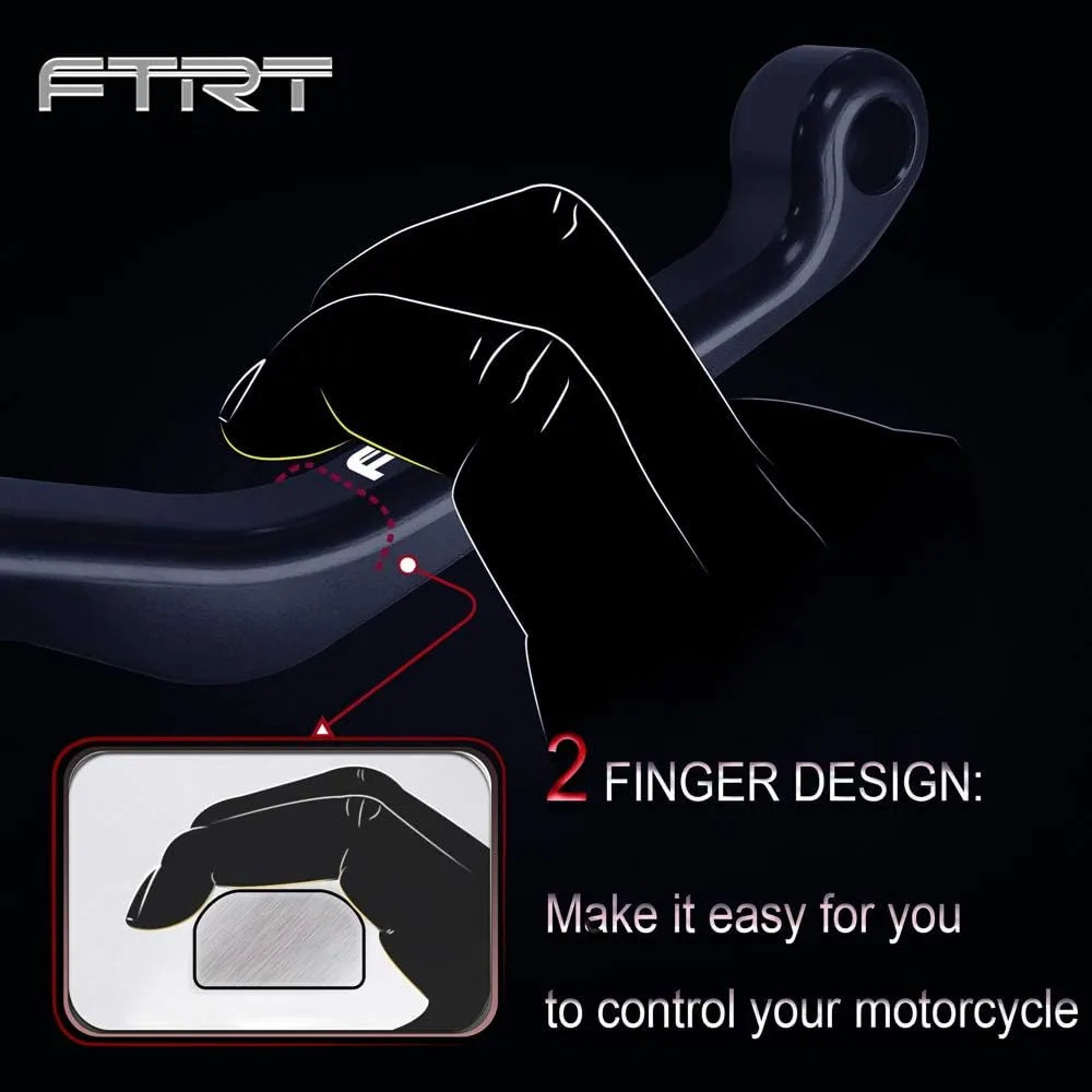Pivot Dirt Bike Brake Clutch Levers Compatible with DR200S 2015-2019; DR250R 1996-2000; DRZ400 DRZ400S DRZ400SM 2000-2022; DJEBEL250XC 1998-2007, Black