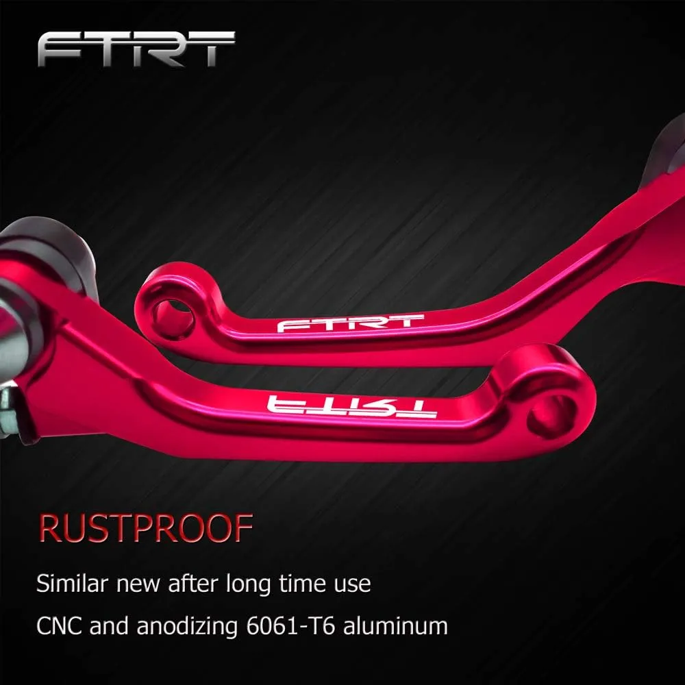 Pivot Dirt bike Brake Clutch Levers Compatible with DR200S 2015-2019; DR250R 1996-2000; DRZ400 DRZ400S DRZ400SM 2000-2022; DJEBEL250XC 1998-2007, Red