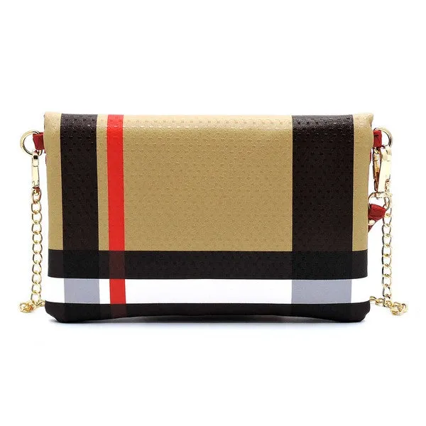 Plaid Envelope Clutch