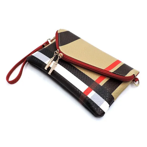 Plaid Envelope Clutch