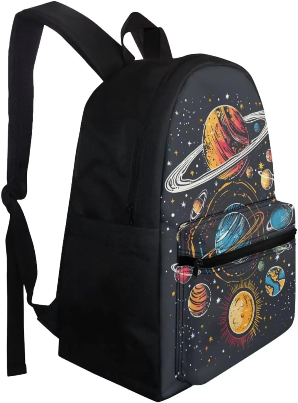 Planets Print Kids Backpack Set for Girls 8-12 Backpack for School 15 Inch Large Capacity Laptop Rucksack Waterproof Lunch Box Mini Pen Case for Travel Work Office Climbing School