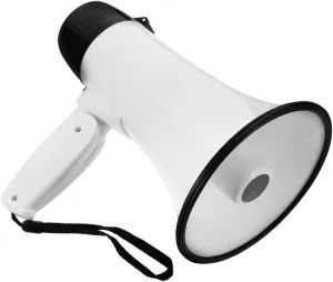 POPETPOP 1 Set Portable Battery Operated Megaphone Handheld Loudspeaker with Hand Strap for Security and Outdoor Activities Sound for Crowds Convenient Recording Features