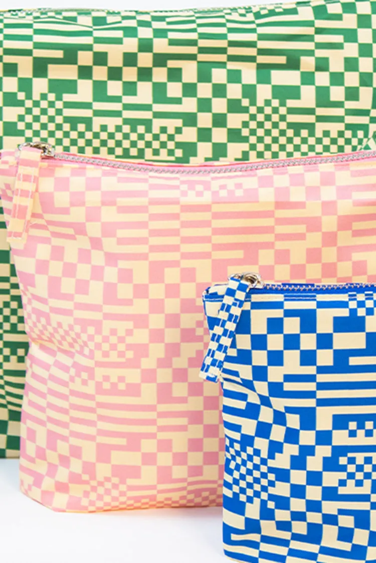 Pouches | Trippy Check | Set of 3