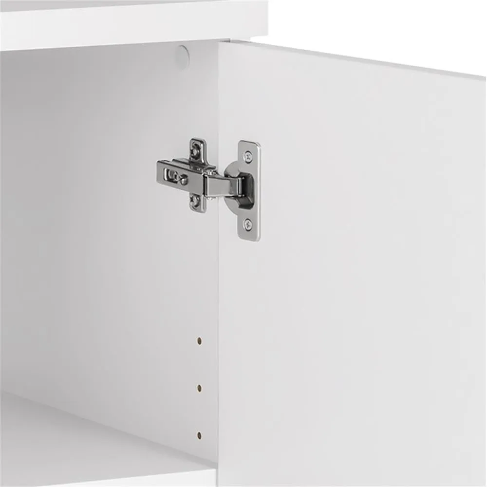 Prepac HangUps 120” Wide Wall Mount Storage Cabinet Set, Has 2-72” Tall, 2-24” Tall Cabinets & 2-24” Tall 3-Drawer Units for Garage, Bathroom, Kitchen, or Laundry, Set I, 120”W x 72”H x 16”D, White