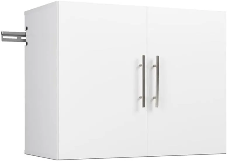 Prepac HangUps 120” Wide Wall Mount Storage Cabinet Set, Has 2-72” Tall, 2-24” Tall Cabinets & 2-24” Tall 3-Drawer Units for Garage, Bathroom, Kitchen, or Laundry, Set I, 120”W x 72”H x 16”D, White