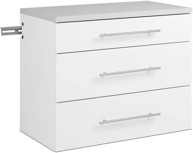 Prepac HangUps 120” Wide Wall Mount Storage Cabinet Set, Has 2-72” Tall, 2-24” Tall Cabinets & 2-24” Tall 3-Drawer Units for Garage, Bathroom, Kitchen, or Laundry, Set I, 120”W x 72”H x 16”D, White
