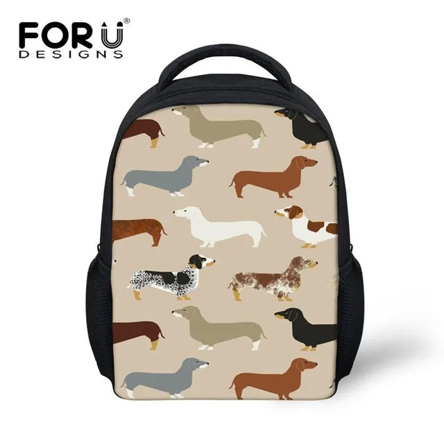 Printed Floral Dogs Bagpack