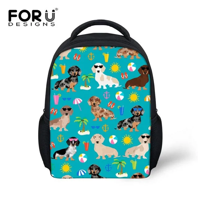 Printed Floral Dogs Bagpack