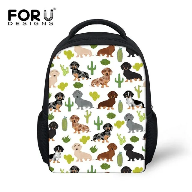 Printed Floral Dogs Bagpack