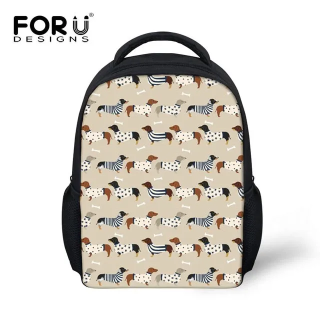 Printed Floral Dogs Bagpack