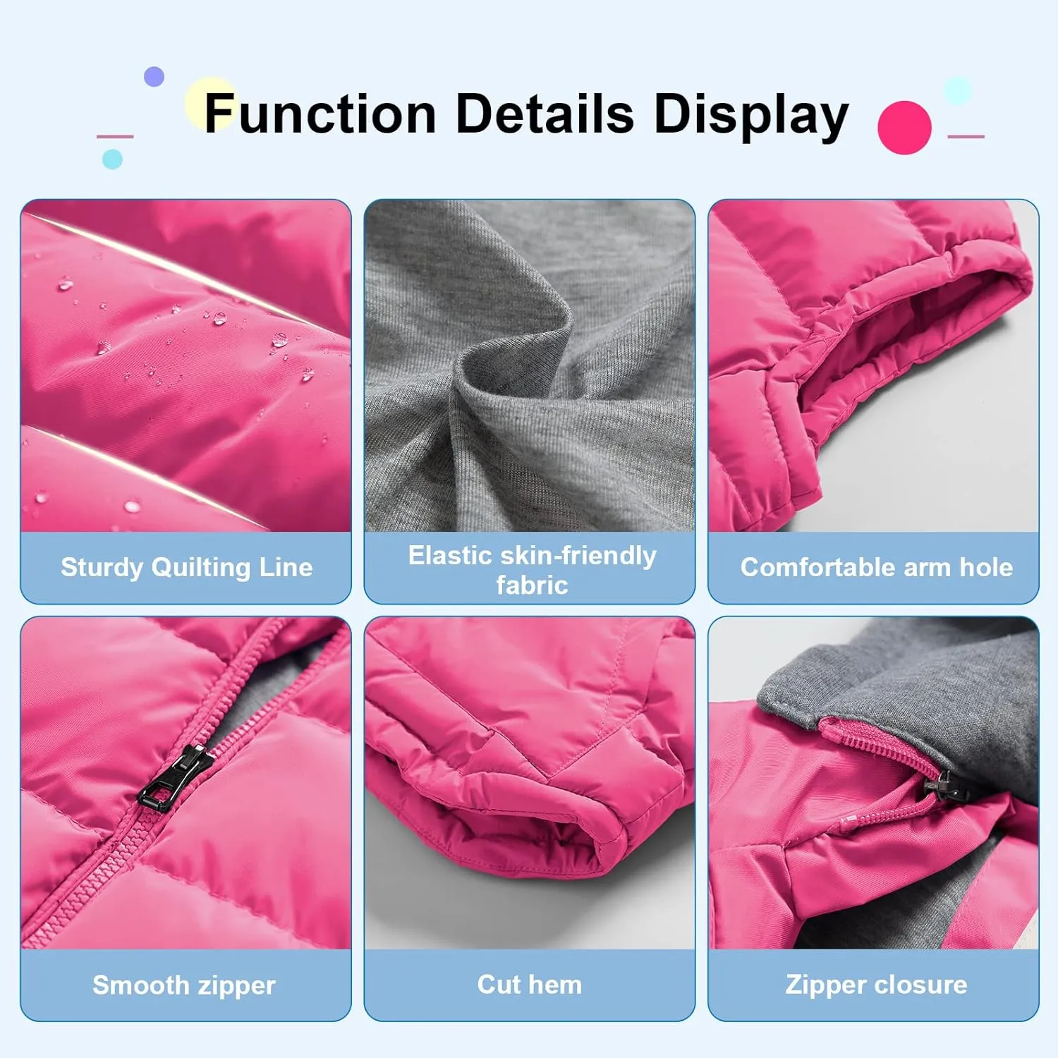 Pursky Girl's and Boy's Warm Puffer Vest Coat Water Resistant Sleeveless Jacket With Detachable Hood for 6-14Y