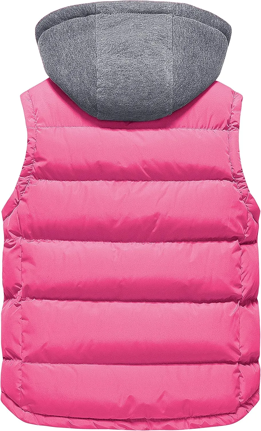 Pursky Girl's and Boy's Warm Puffer Vest Coat Water Resistant Sleeveless Jacket With Detachable Hood for 6-14Y