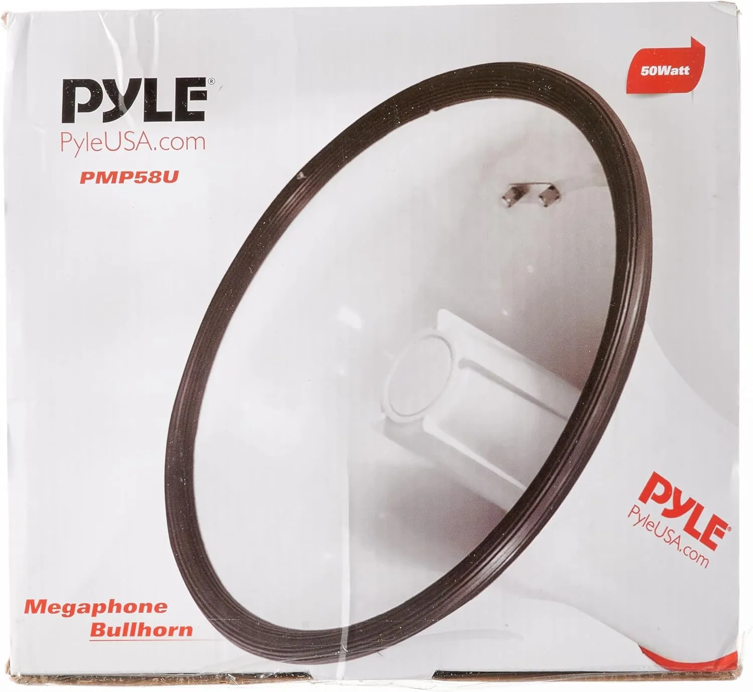 PylePyle Portable Megaphone Bullhorn Speaker - 50W, 1200 Yard Range, Built-in Siren, Adjustable Volume Control and Microphone, Perfect for Outdoor Sports, Cheerleading, Safety Drills, and More