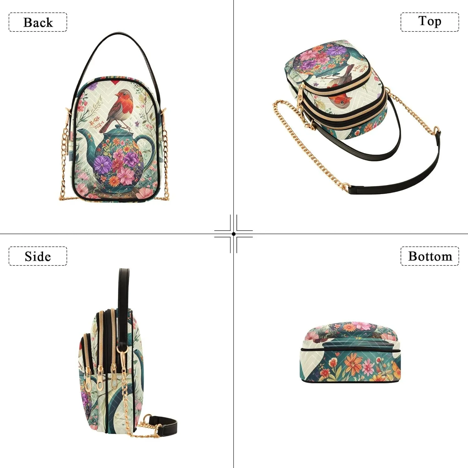 Quilted Crossbody Bag Small Shoulder Purse Women's Handbags Phone Purse with Chain