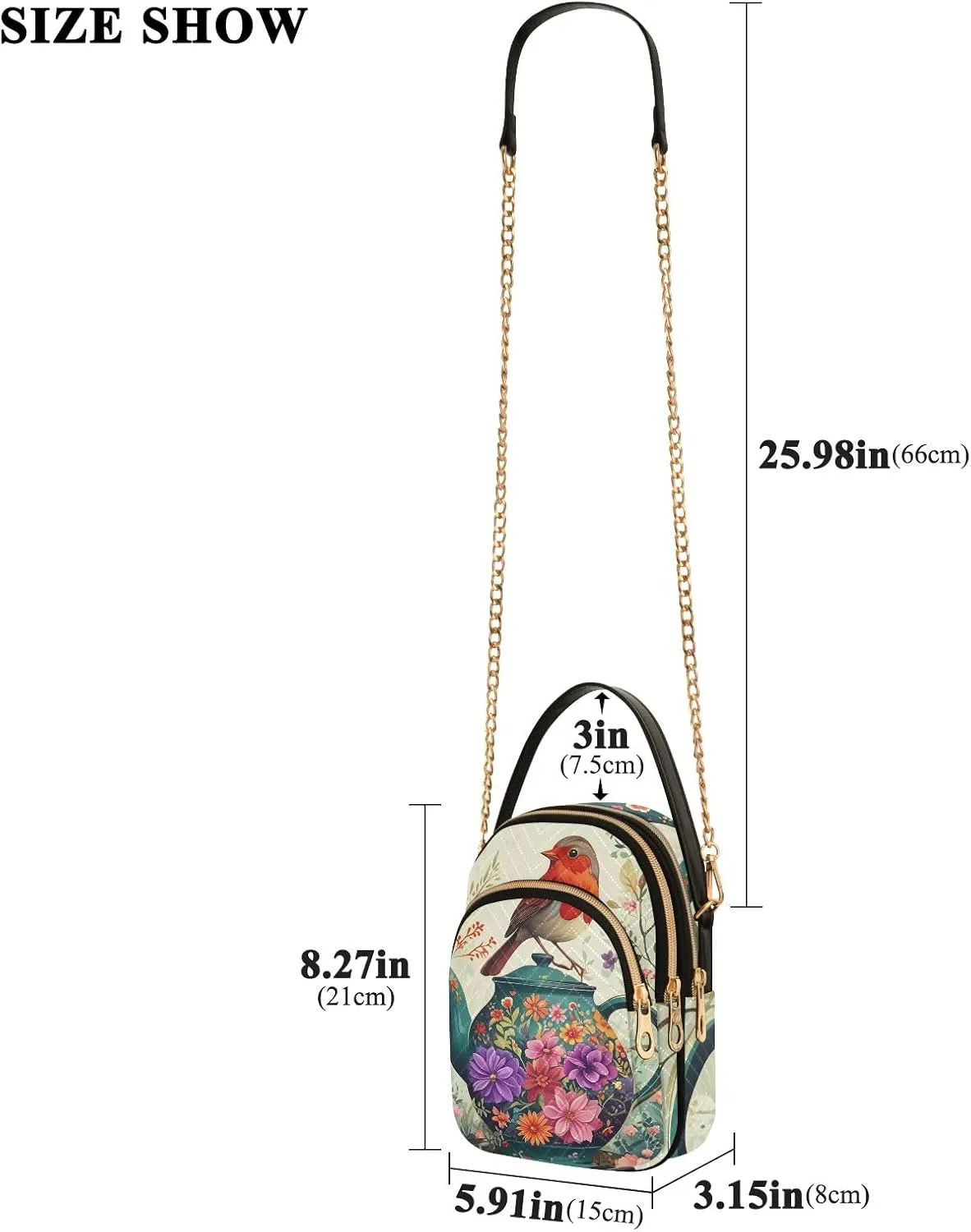 Quilted Crossbody Bag Small Shoulder Purse Women's Handbags Phone Purse with Chain