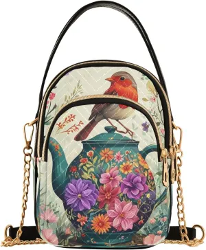 Quilted Crossbody Bag Small Shoulder Purse Women's Handbags Phone Purse with Chain