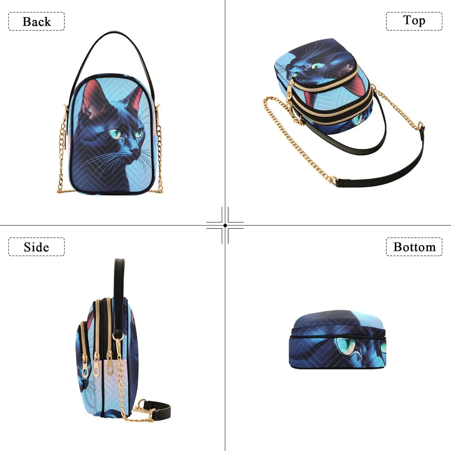 Quilted Crossbody Bag Small Shoulder Purse Women's Handbags Phone Purse with Chain