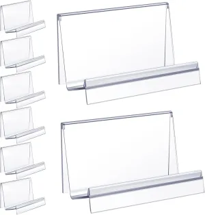 Qunclay 8 Pcs Purse Display Stand Clear Acrylic Wallet Display Stand Purse Holder Handbag Organizer for Bag Phone Cards Store