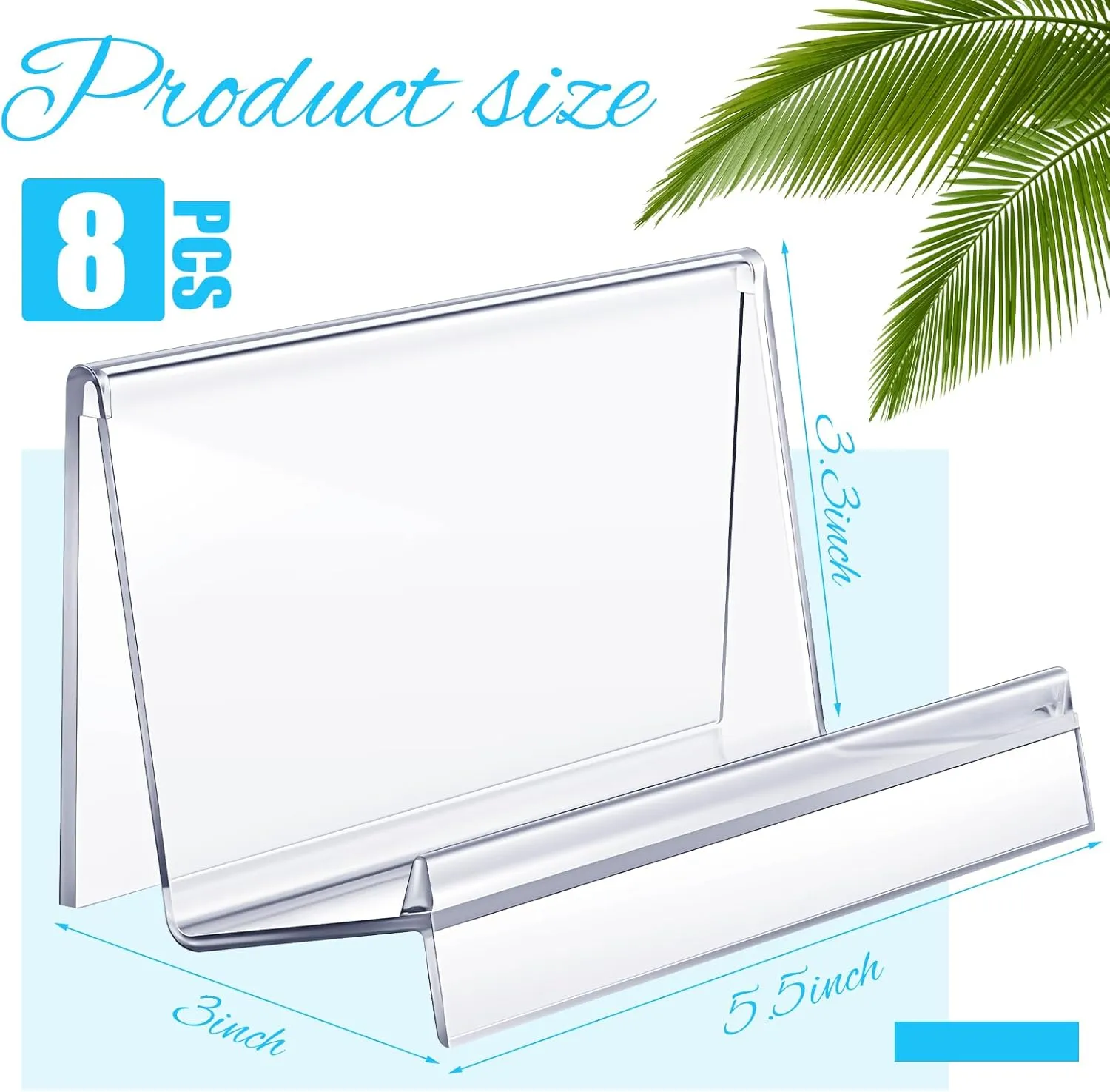Qunclay 8 Pcs Purse Display Stand Clear Acrylic Wallet Display Stand Purse Holder Handbag Organizer for Bag Phone Cards Store