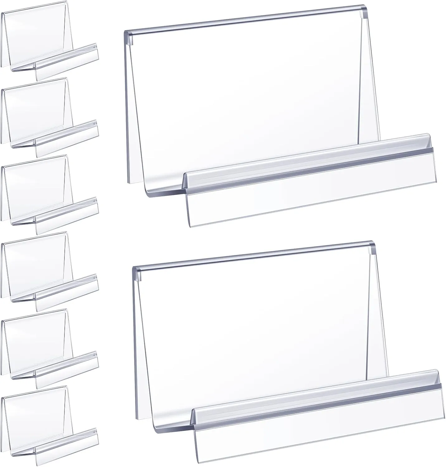 Qunclay 8 Pcs Purse Display Stand Clear Acrylic Wallet Display Stand Purse Holder Handbag Organizer for Bag Phone Cards Store