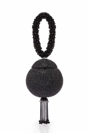 "All That Glitters" | Babi Crystal Pearl Bracelet | Midnight Black