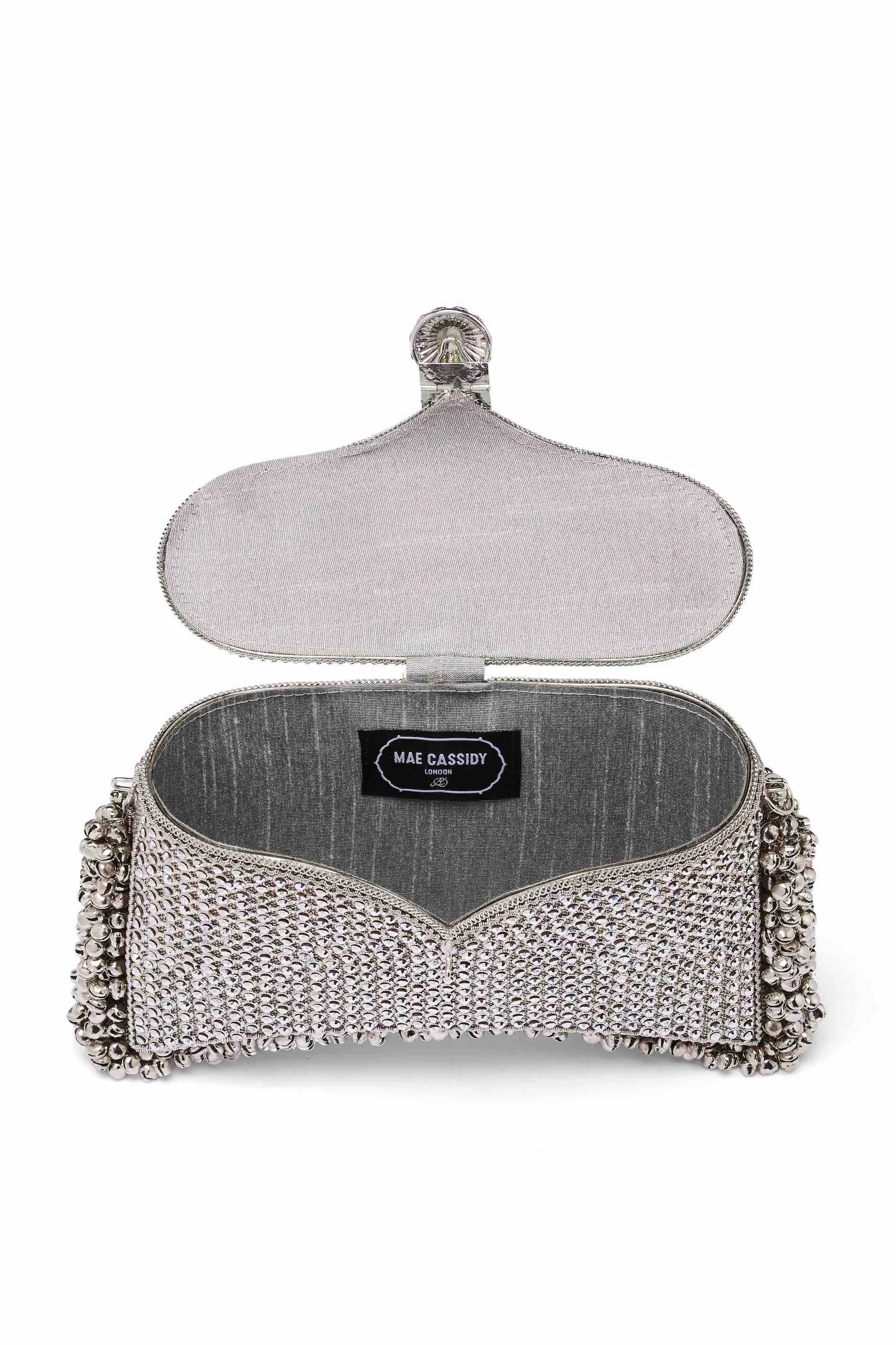 "All That Glitters" | Zeenat Crystal Clutch | Silver Splendour