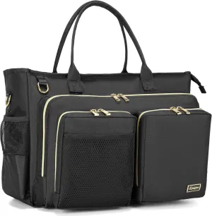 Rabjen Nurse Utility Tote Bag, Laptop Travel Bag for Work Home Care Nurse for adults