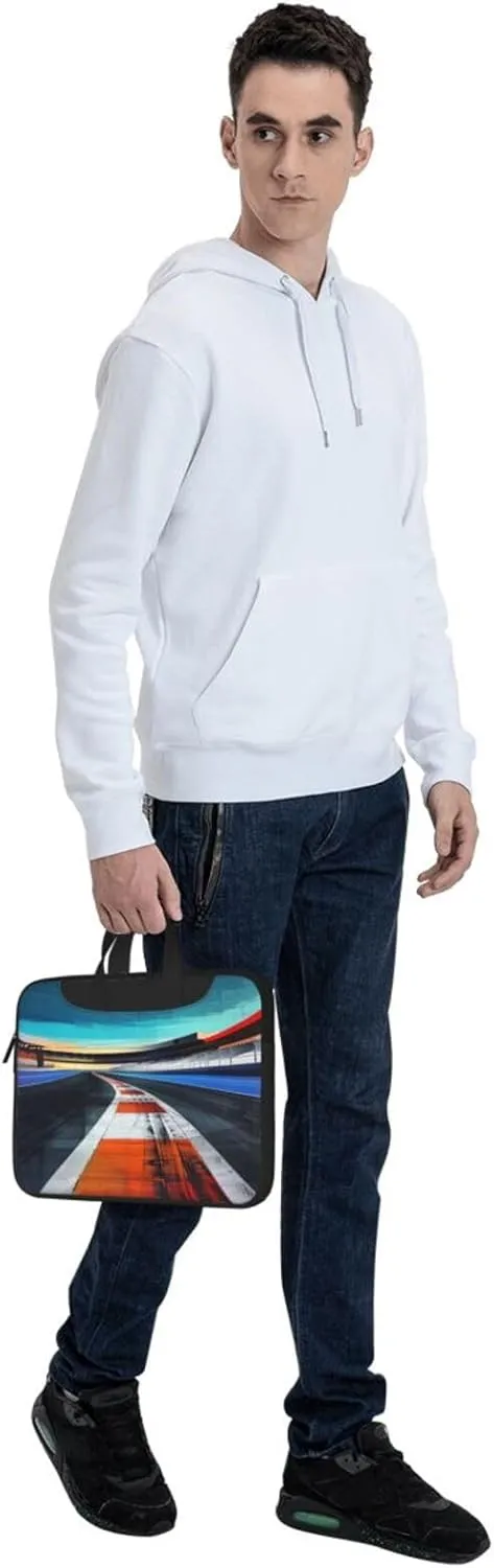 Race Track Printed Laptop Tote Bag Travel Business Computer Bag Work Bag for Men Women