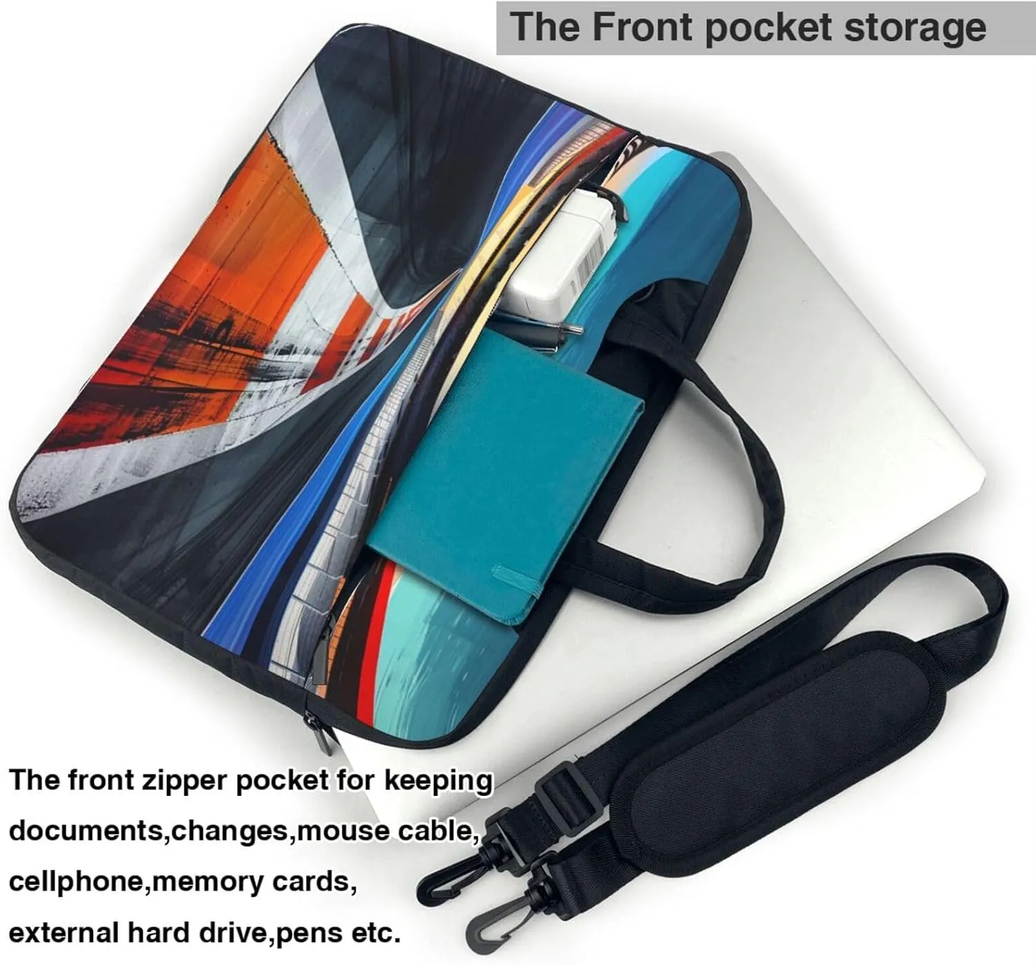 Race Track Printed Laptop Tote Bag Travel Business Computer Bag Work Bag for Men Women