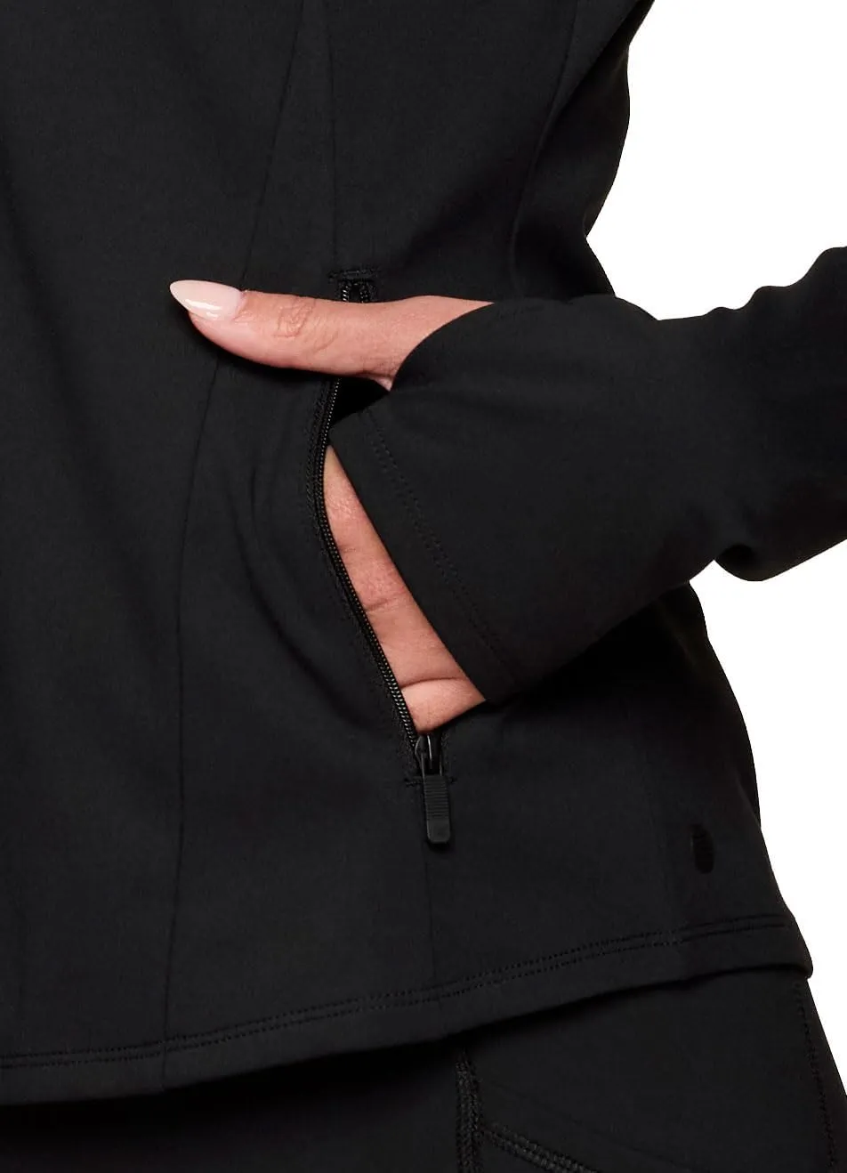 RBX Active Running Jacket for Women, Lightweight Zip Up Mock Neck Yoga Jacket With Zipper Pockets