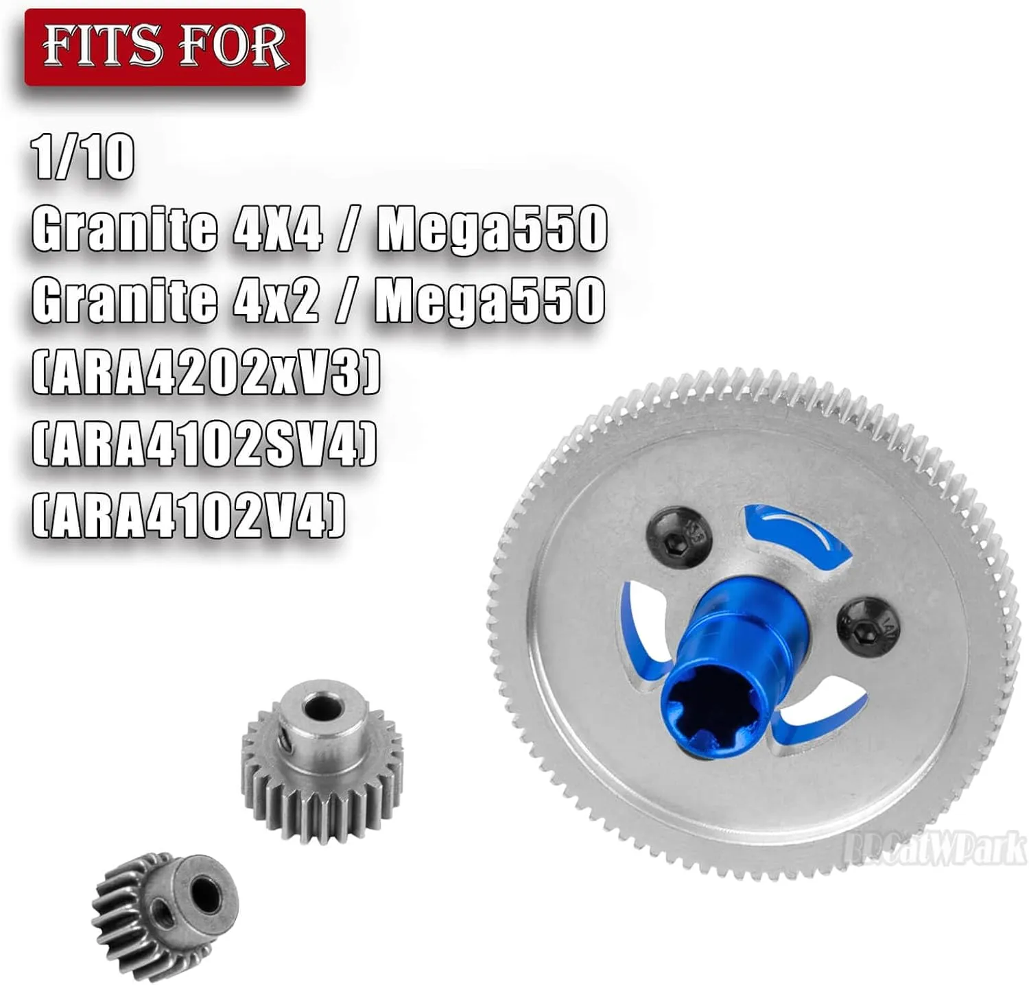 RC 91T Slipper Clutch 0.6 Pitch Gear w/(19T 23T 25T) Pinions Upgrades Part for 1/10 Granite 4X4/Granite 4x2 Mega550,91T Metal Slipper Clutch 0.6 Pitch Hop Ups,Navy Blue