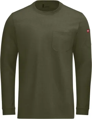 Red Kap Men's Long Sleeve Heavyweight Slim Fit Cotton T-Shirt