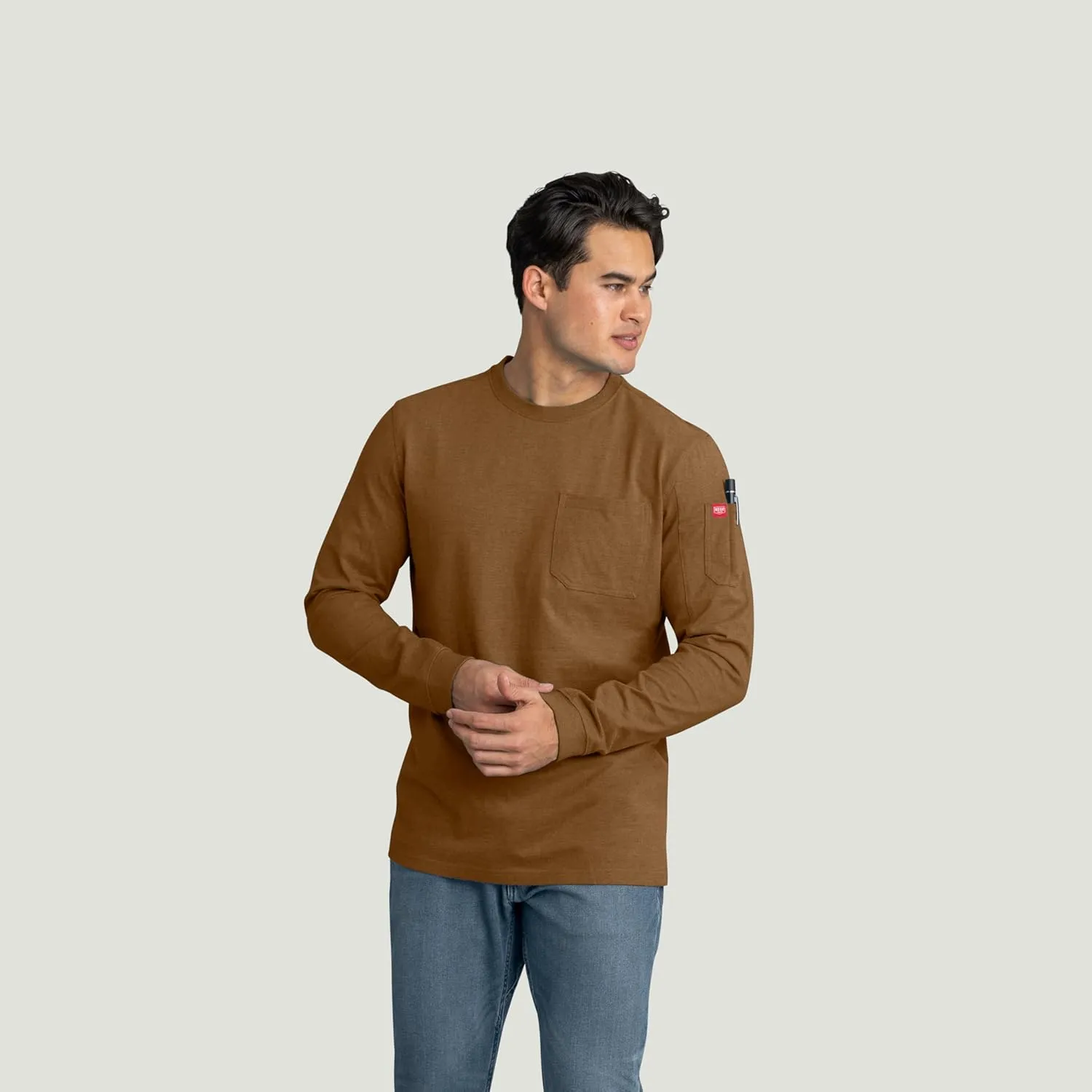 Red Kap Men's Long Sleeve Heavyweight Slim Fit Cotton T-Shirt