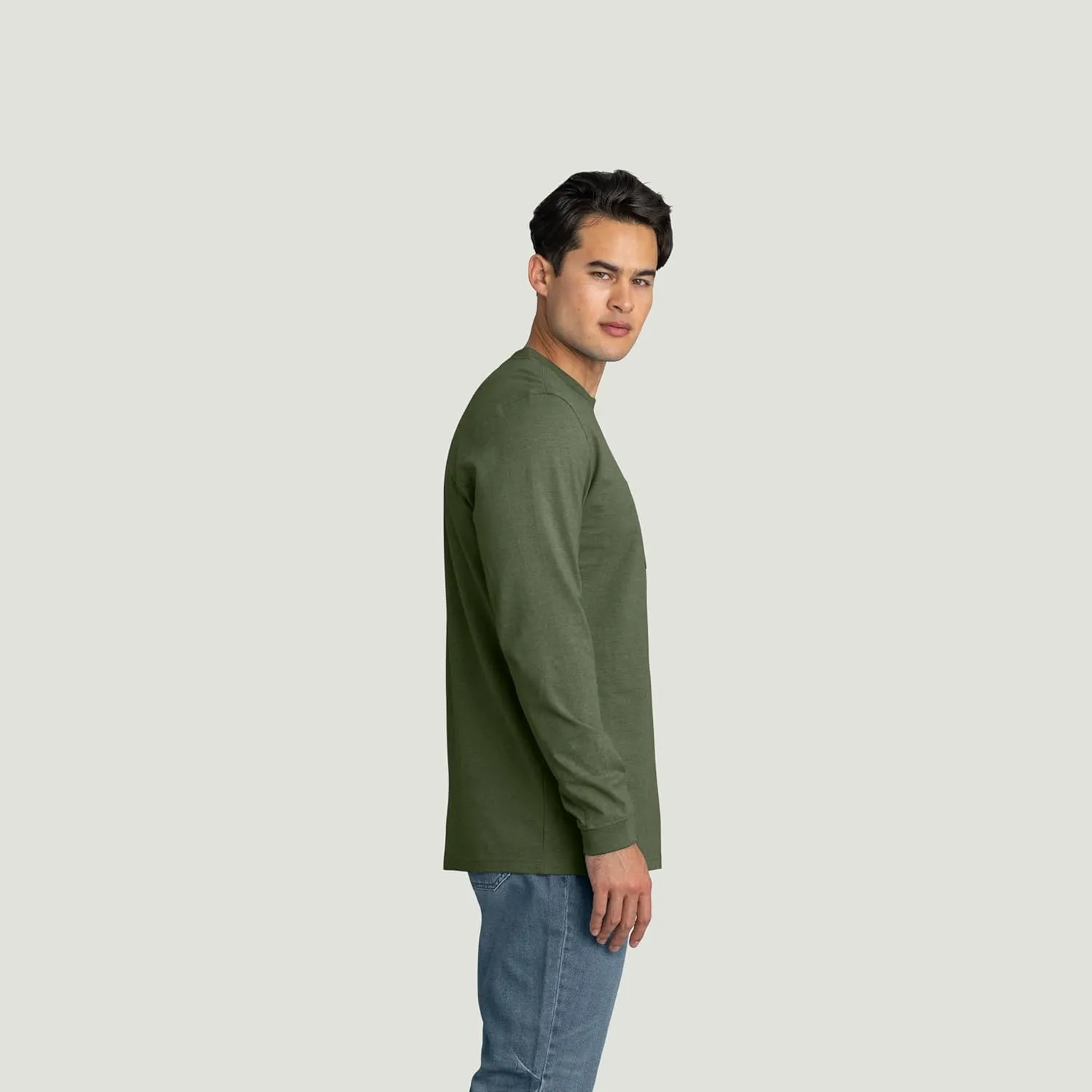 Red Kap Men's Long Sleeve Heavyweight Slim Fit Cotton T-Shirt