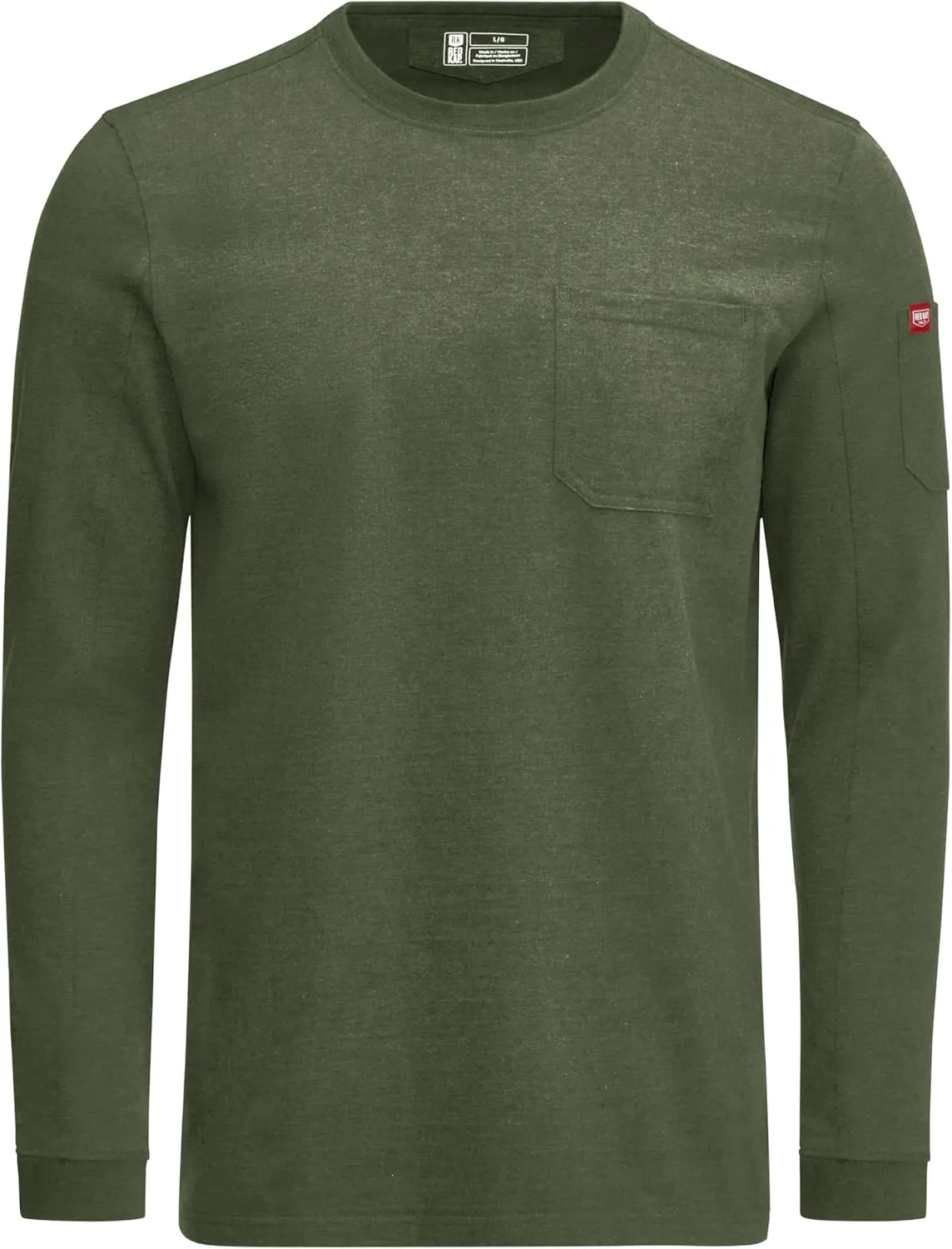 Red Kap Men's Long Sleeve Heavyweight Slim Fit Cotton T-Shirt