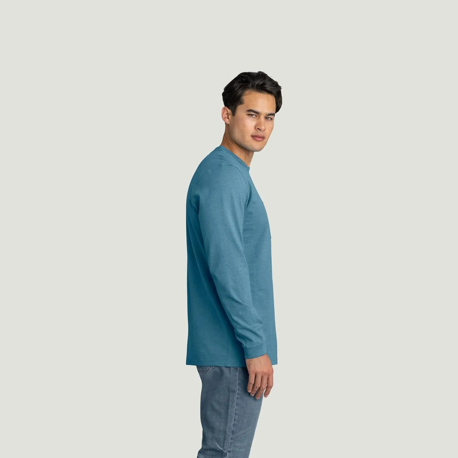 Red Kap Men's Long Sleeve Heavyweight Slim Fit Cotton T-Shirt