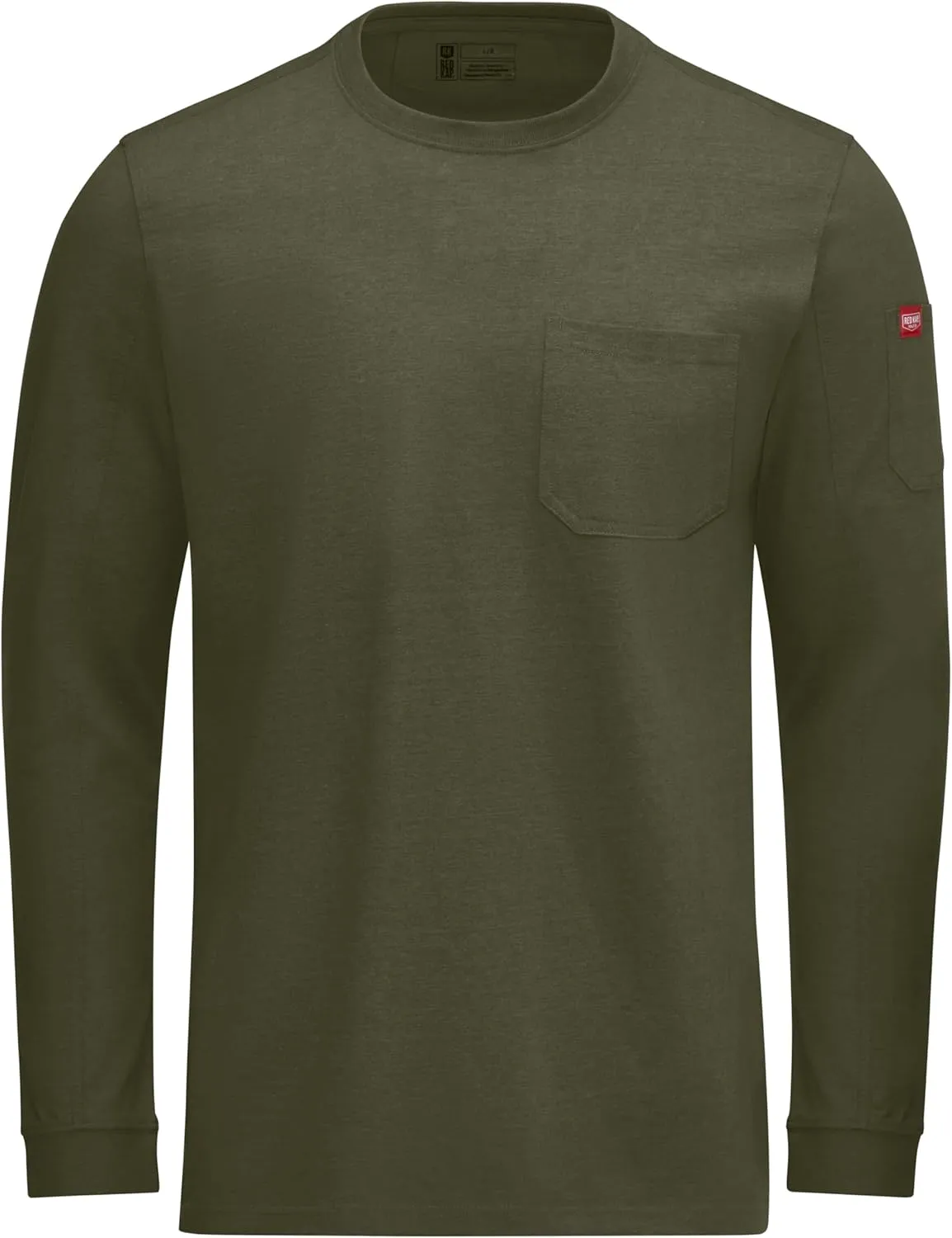Red Kap Men's Long Sleeve Heavyweight Slim Fit Cotton T-Shirt