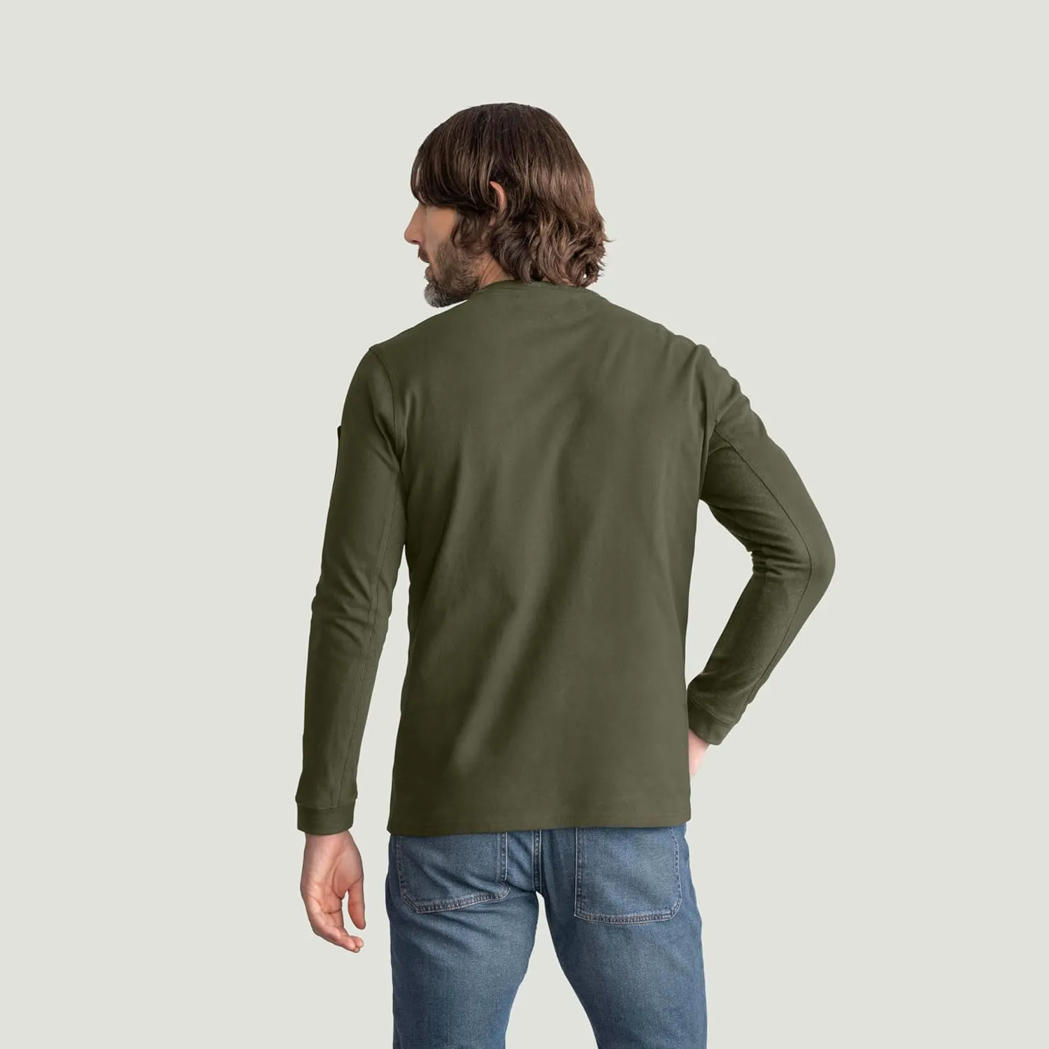 Red Kap Men's Long Sleeve Heavyweight Slim Fit Cotton T-Shirt