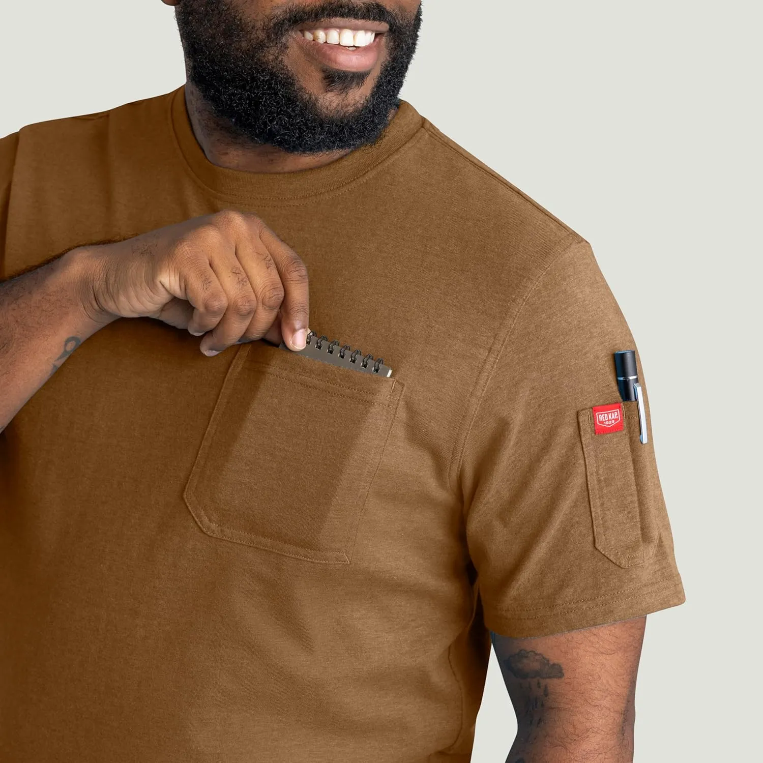 Red Kap Men's Short Sleeve Heavyweight Slim Fit Cotton T-Shirt