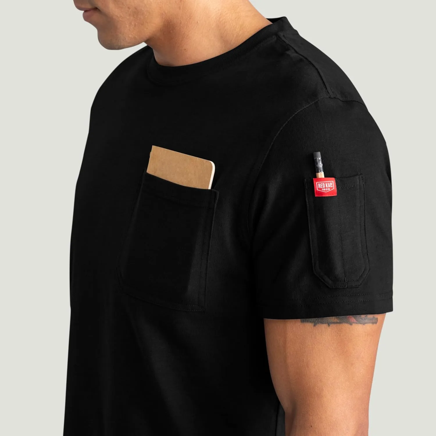 Red Kap Men's Short Sleeve Heavyweight Slim Fit Cotton T-Shirt