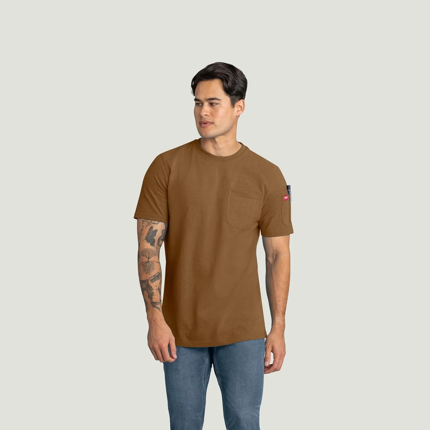 Red Kap Men's Short Sleeve Heavyweight Slim Fit Cotton T-Shirt