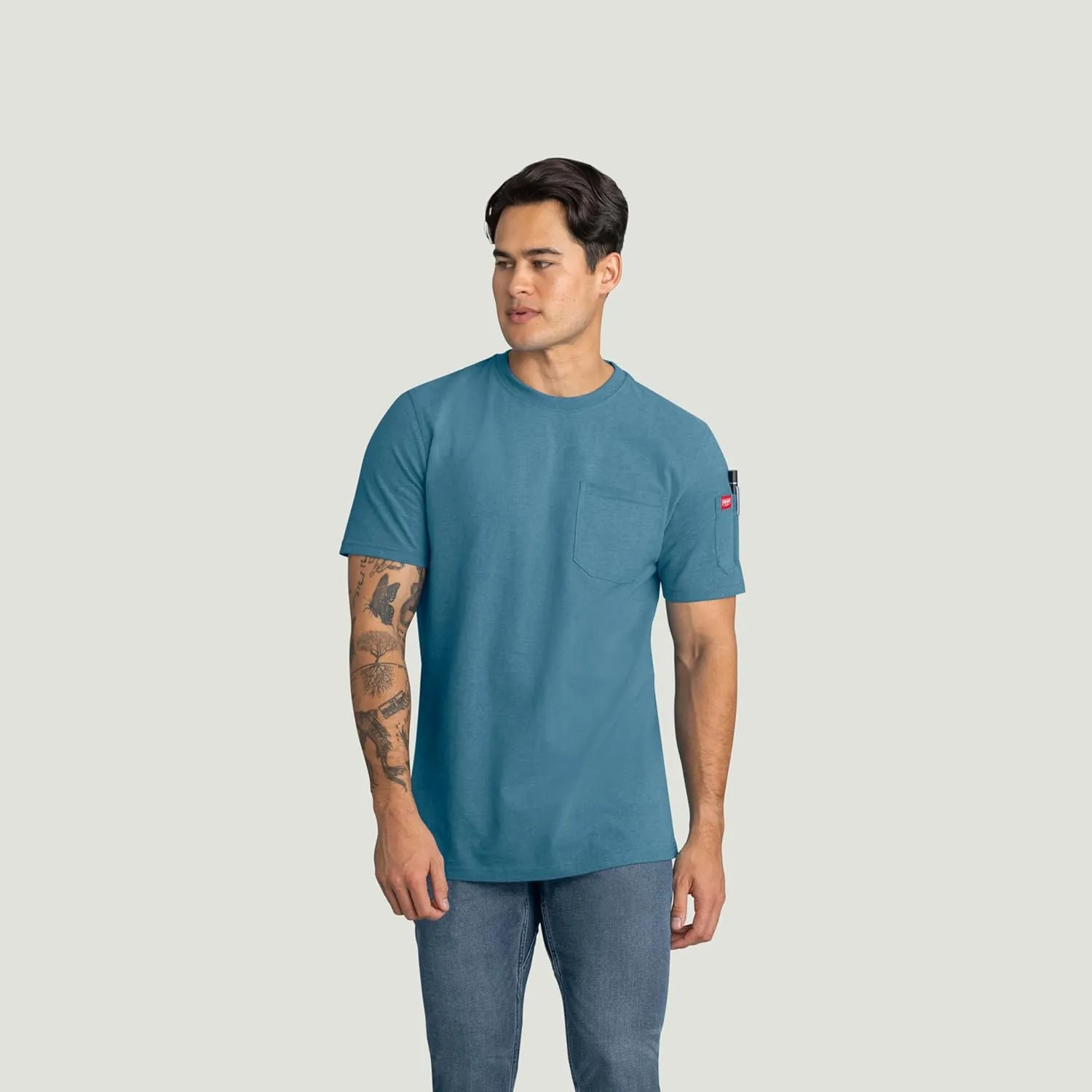 Red Kap Men's Short Sleeve Heavyweight Slim Fit Cotton T-Shirt