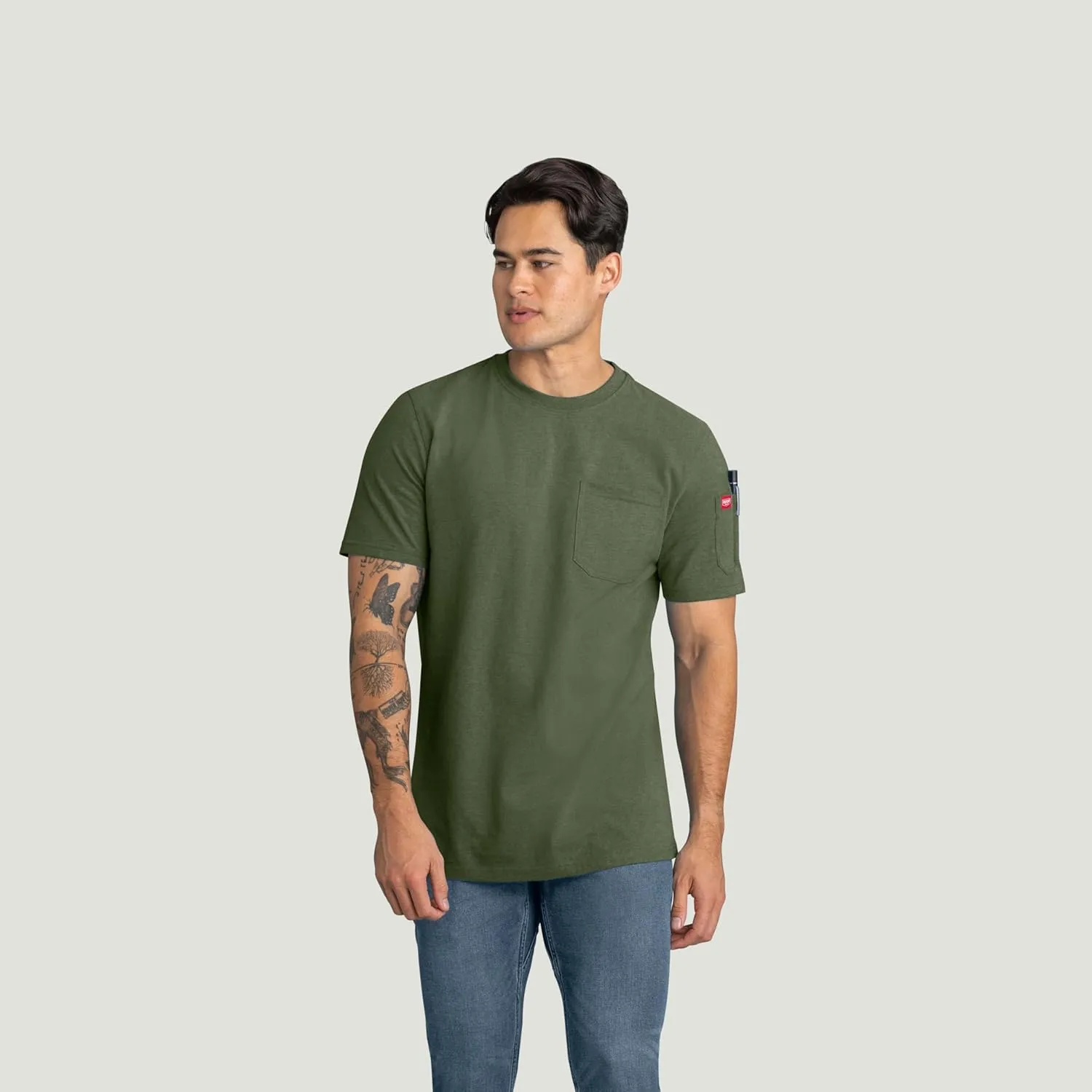 Red Kap Men's Short Sleeve Heavyweight Slim Fit Cotton T-Shirt