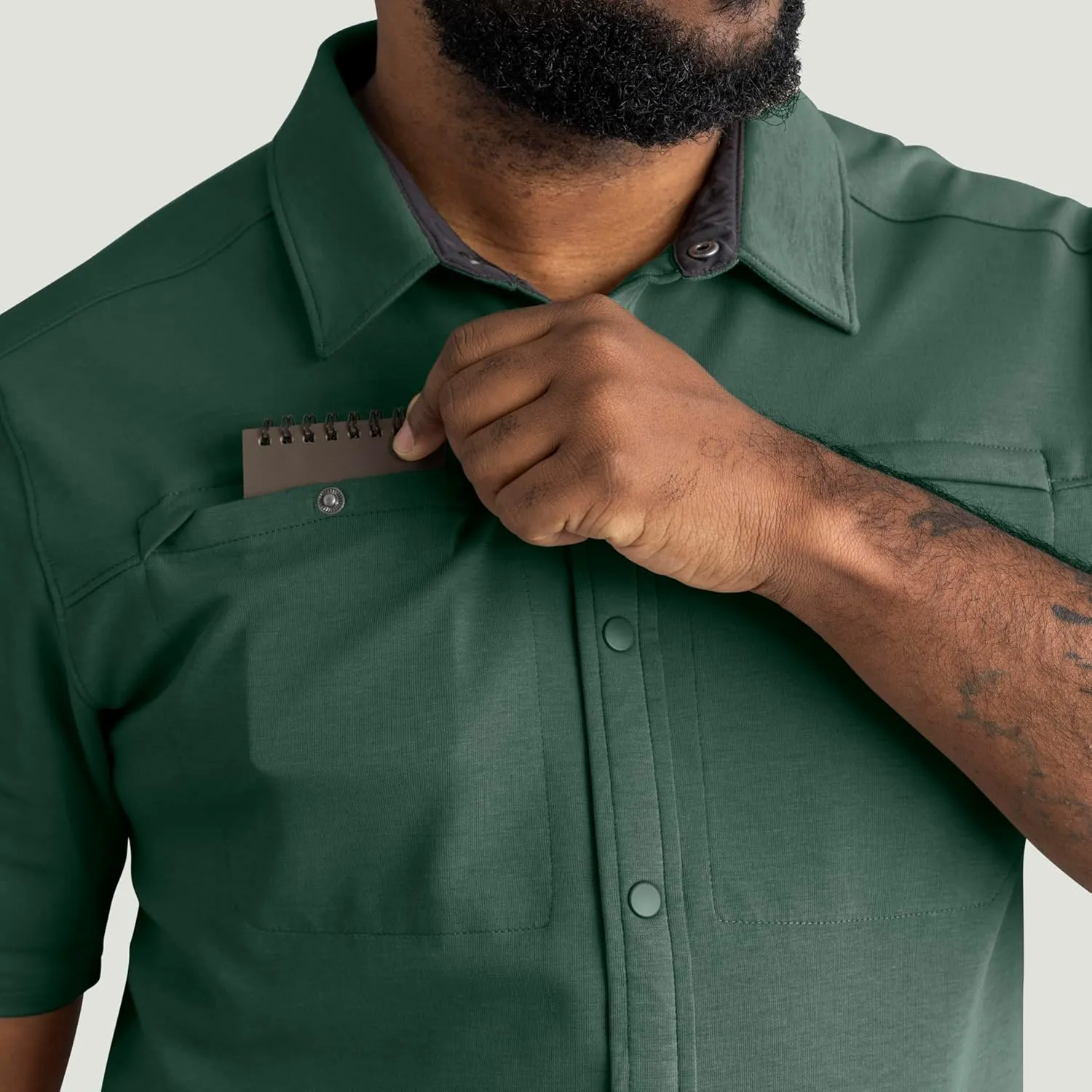 Red Kap Men's Snap Front Jersey Short Sleeve Work Shirt