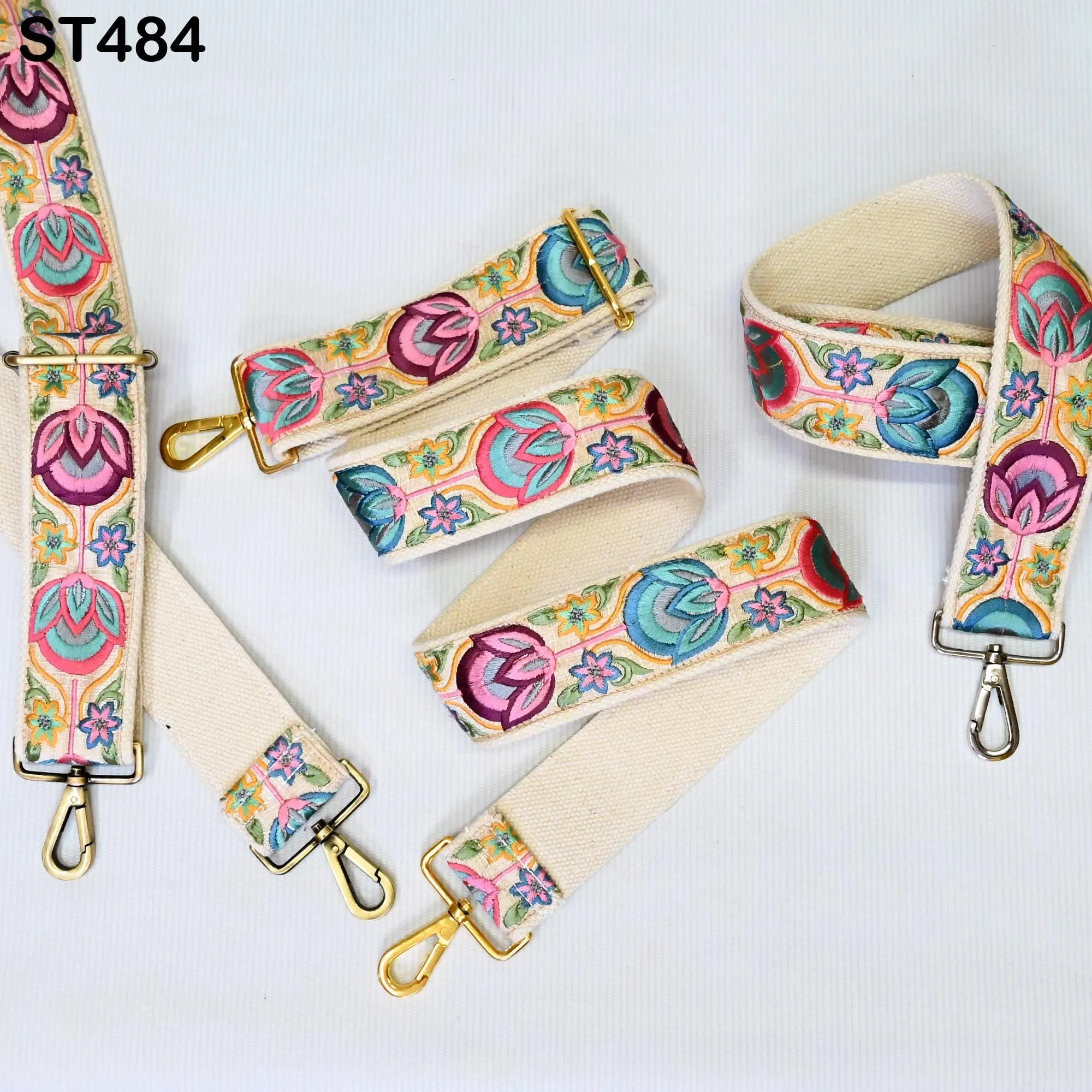 Replacement Handbag Bag Strap Embroidered Camera Strap Crossbody Strap for Purses Embroidery Adjustable Guitar Strap Gift for Holiday Season