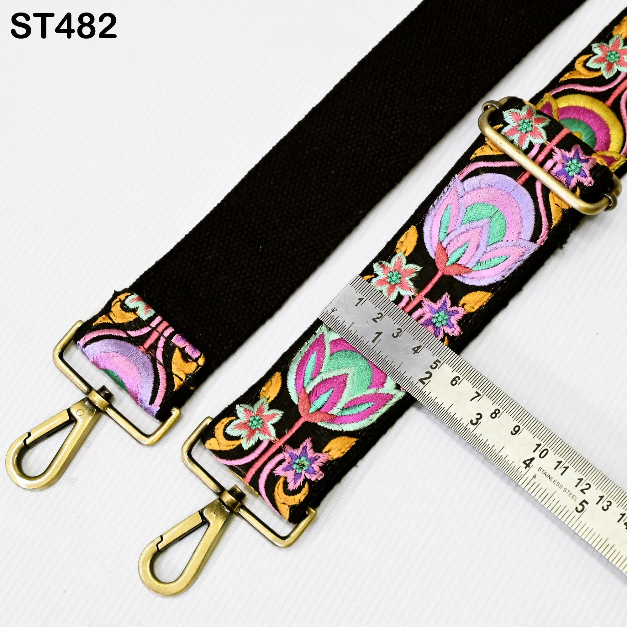Replacement Handbag Bag Strap Embroidered Camera Strap Crossbody Strap for Purses Gift for Holiday Season Embroidery Adjustable Guitar Strap