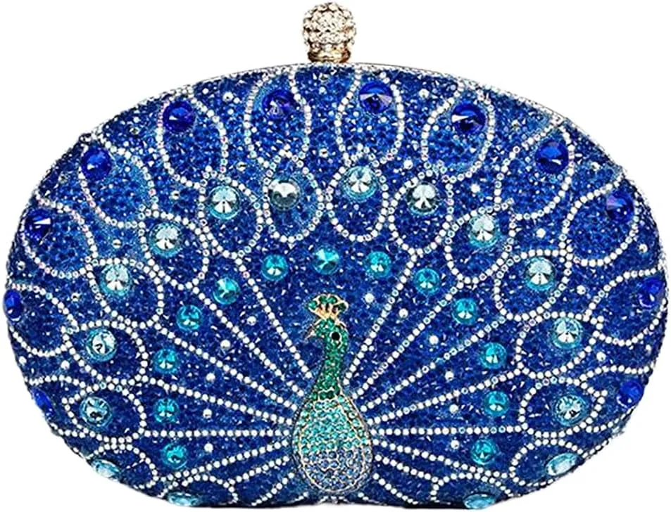 Rhinestone Evening Purses for Women Crystal Diamond Glitter Sparkly Handbag Elegant Shoulder Clutch