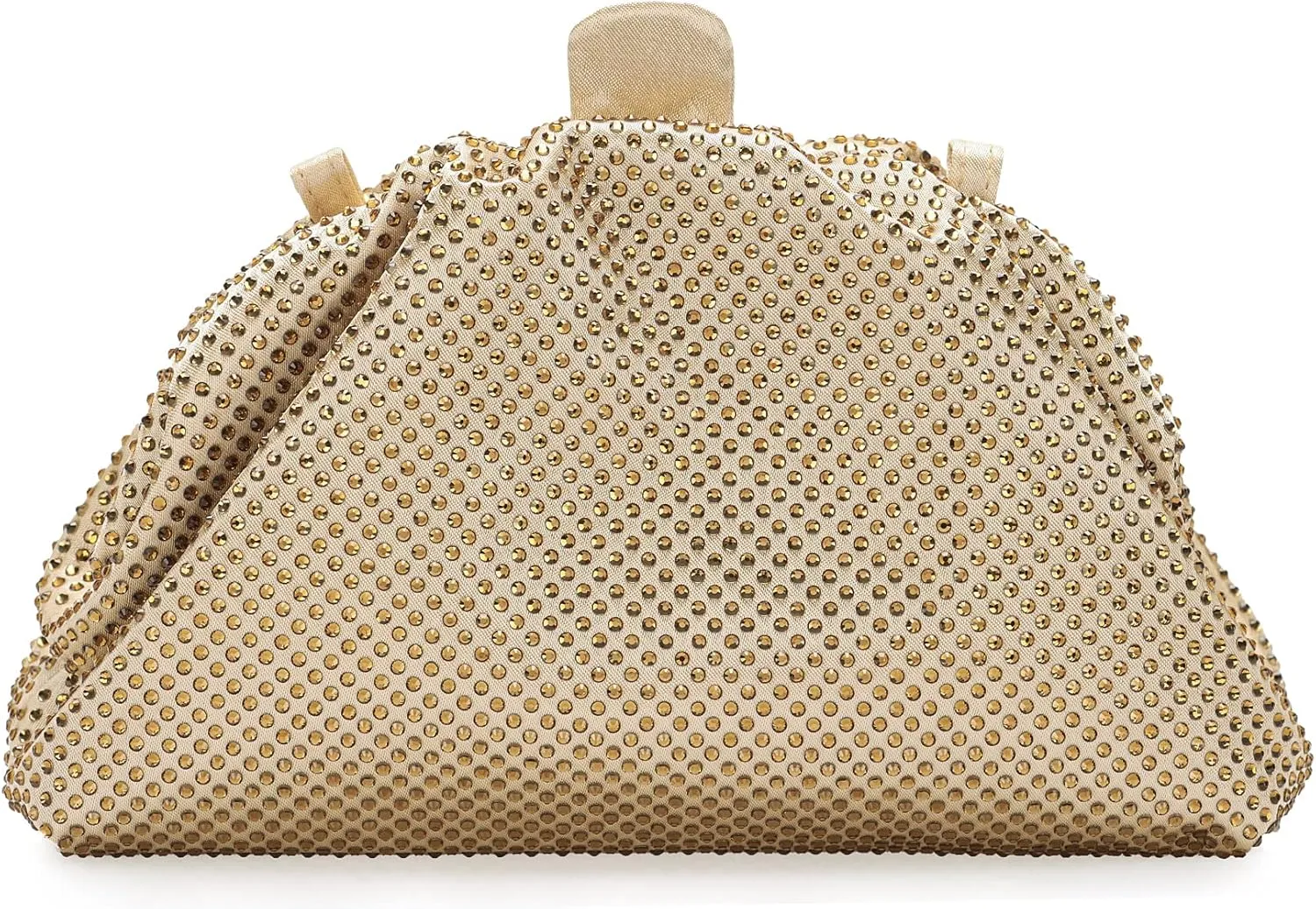 Rhinestone Purse Crystal Frame Clutch Bag Party Pleated Women Clutch Handbag