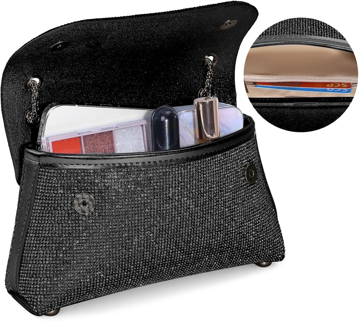 Rhinestone Purse for Women Evening Bag Sparkly Handbags Crossbody Bag Prom Clutch Purse for Wedding